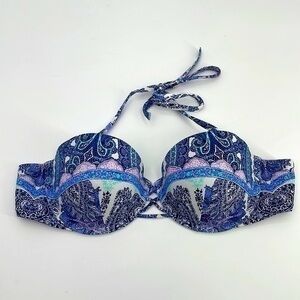 UEC Xhileration printed underwire cups bikini top 34 C